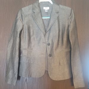 Loft Metallic Gray Suit Coat
